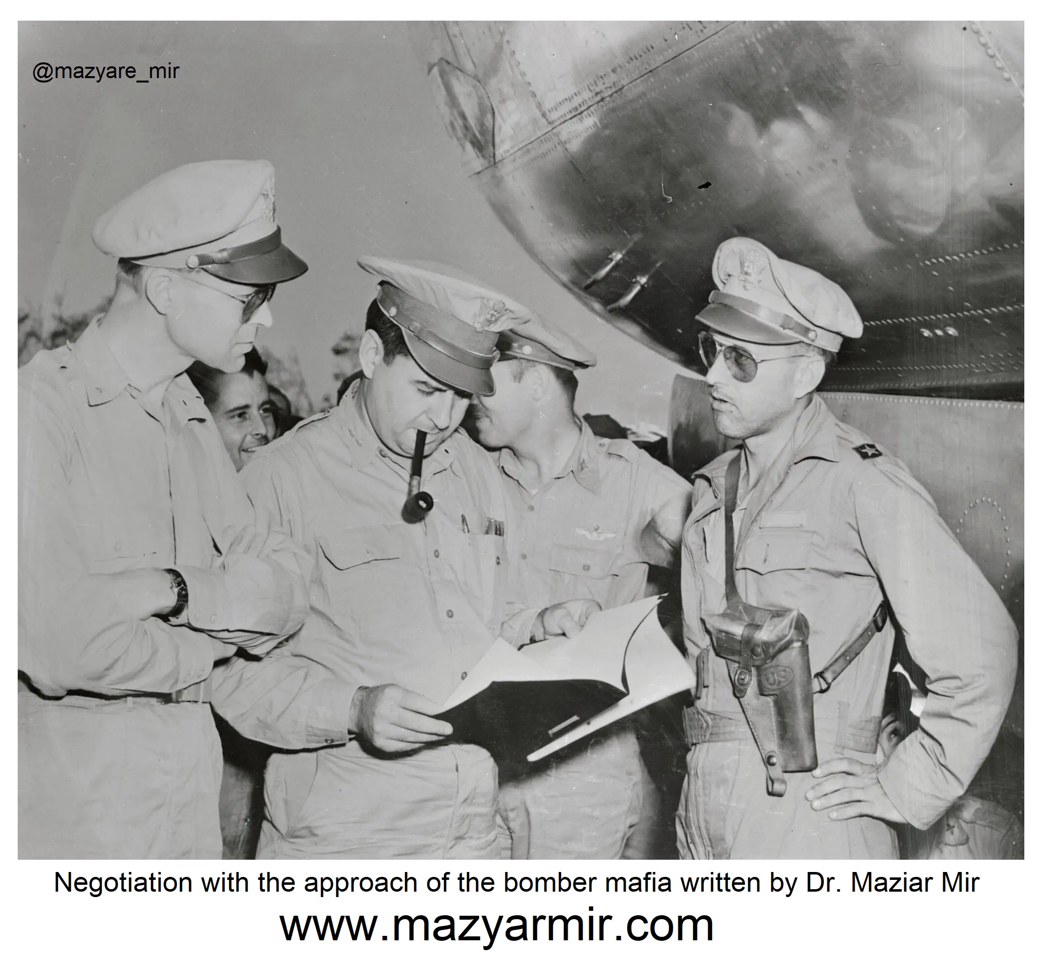 Negotiation with the approach of the bomber mafia written by Dr. Maziar Mir