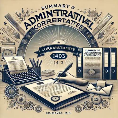 خلاصه جزوه مکاتبات اداری دکتر مازیار میر 1403