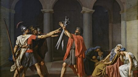بررسی تابلوی نقاشی سوگند هوراتی‌ها (The Oath of the Horatii) اثر ژاک لویی داوید